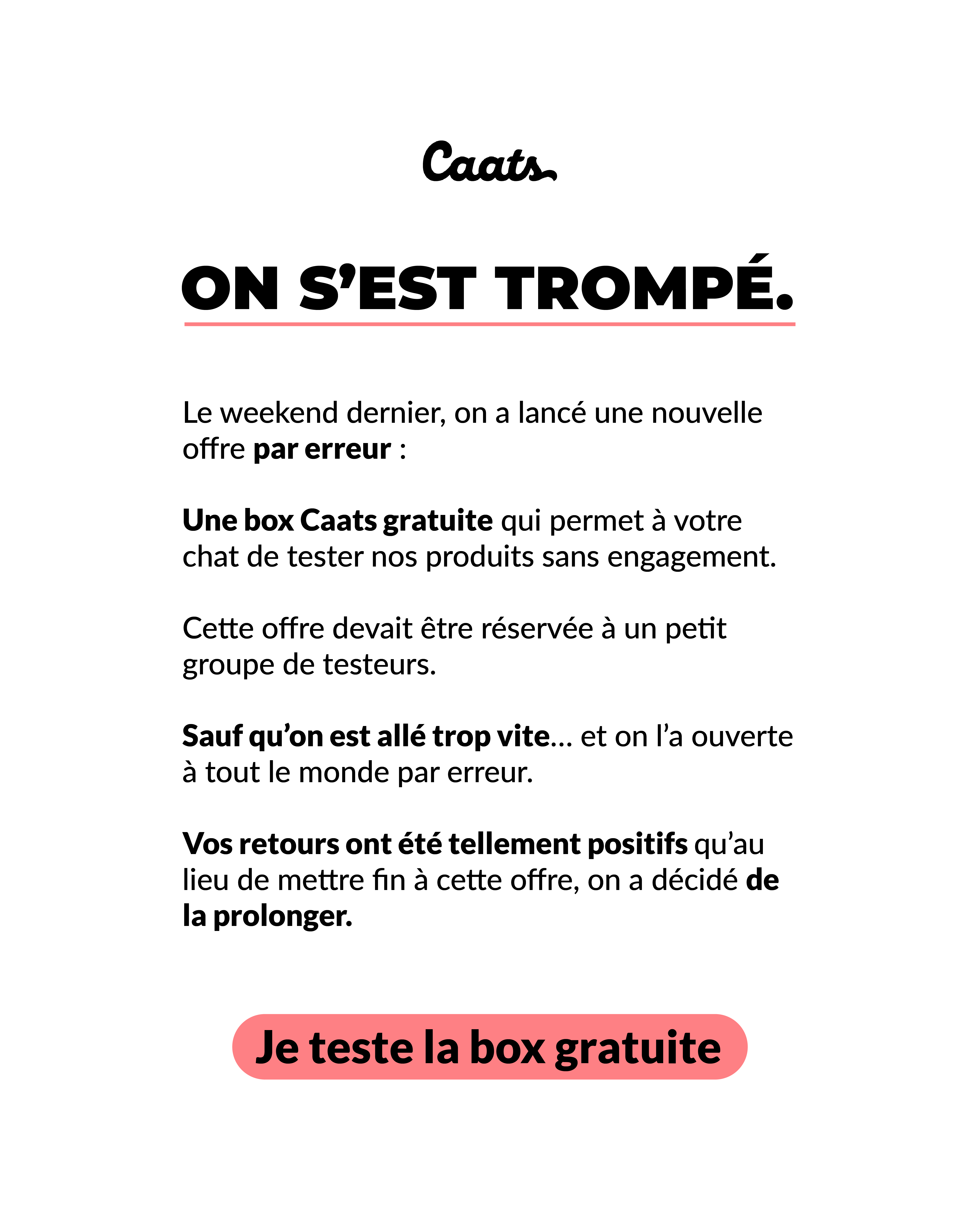 Caats Facebook ad
