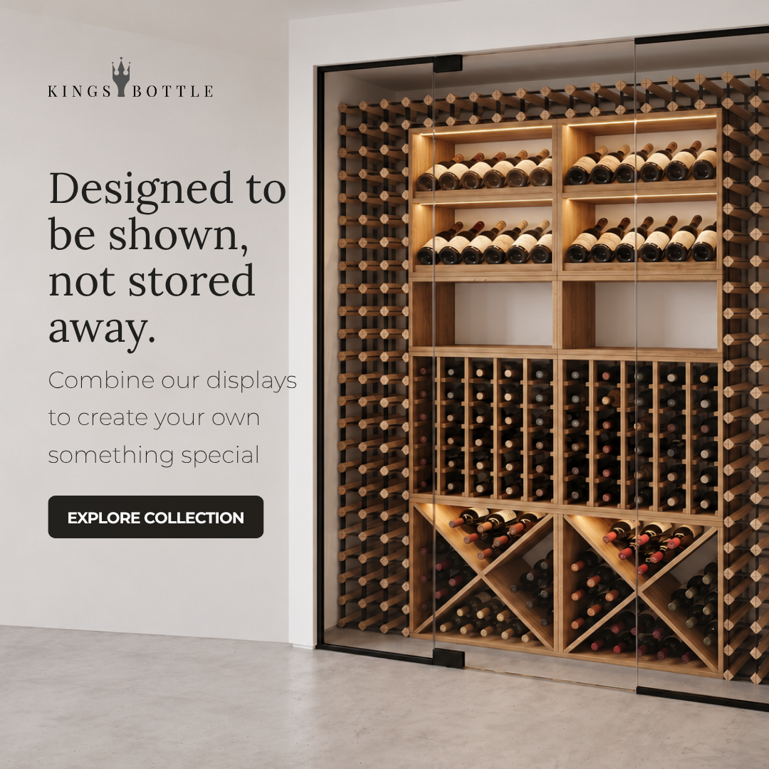 KingsBottle Australia Facebook ad: From loose bottles to wine wall