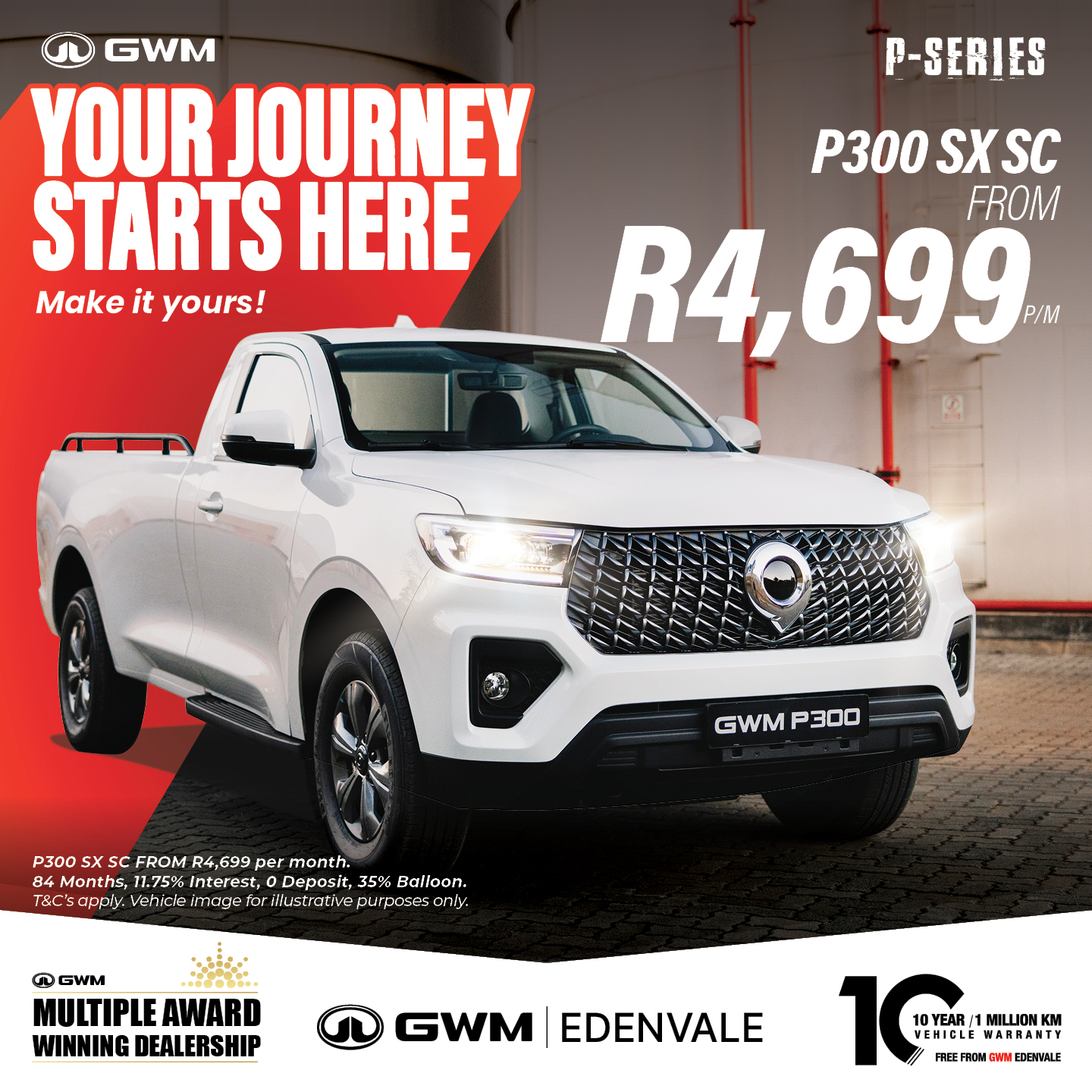 GWM Edenvale Facebook ad: Your Journey Starts Here!