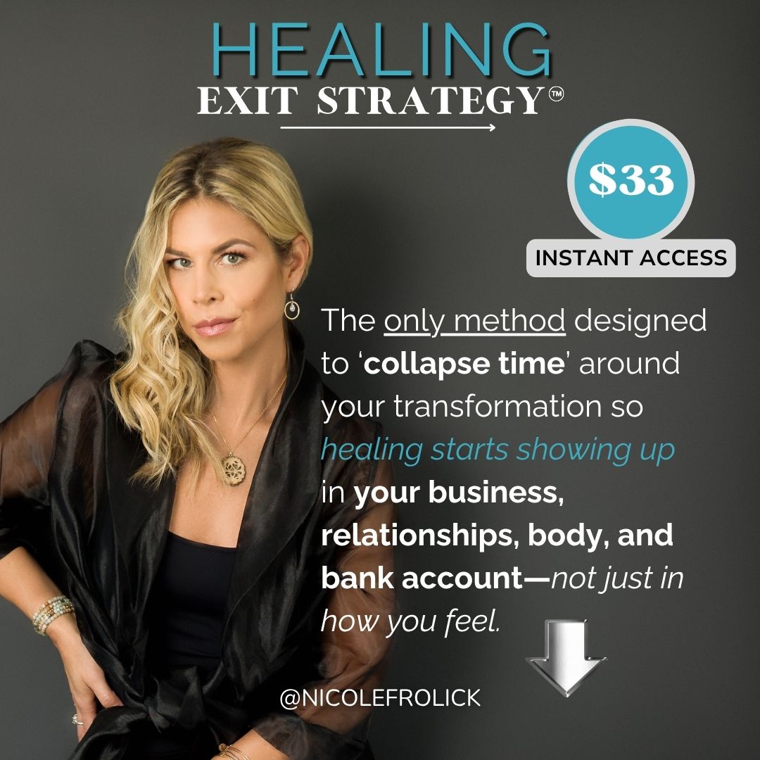 Nicole Frolick - Practical Mystic Facebook ad: Stop Healing In Linear Time