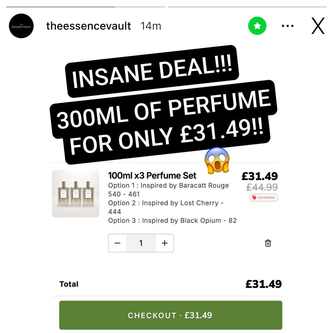 The Essence Vault Facebook ad