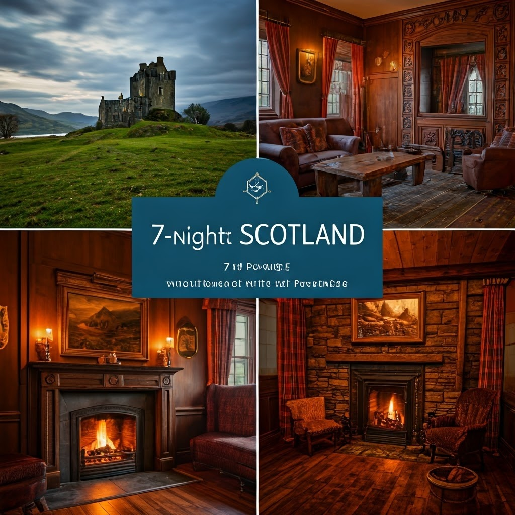 AnswersGuide Aura Facebook ad: 7 Night Scotland Trip Packages 2025