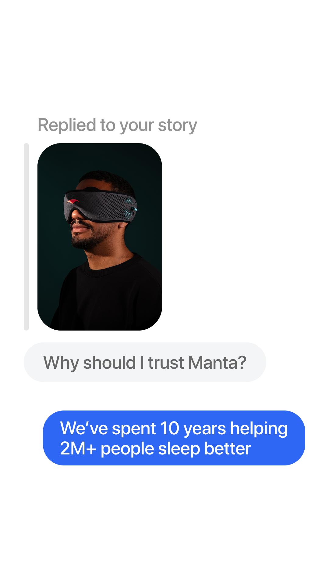 Manta Sleep Facebook ad