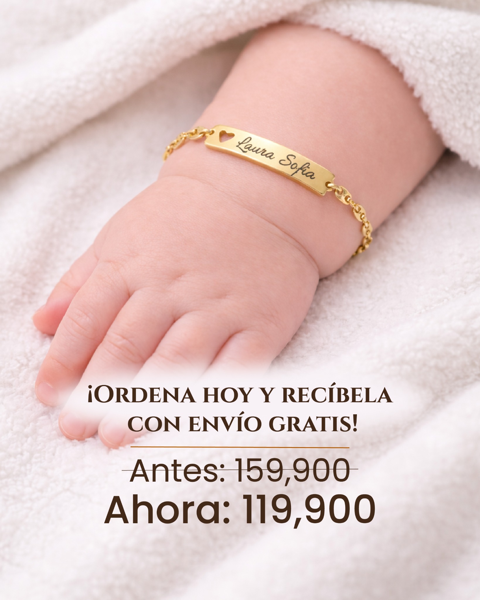 Orolaminadodm Facebook ad: PULSERA PLACA PERSONALIZADA (BEBÉS Y NIÑOS)