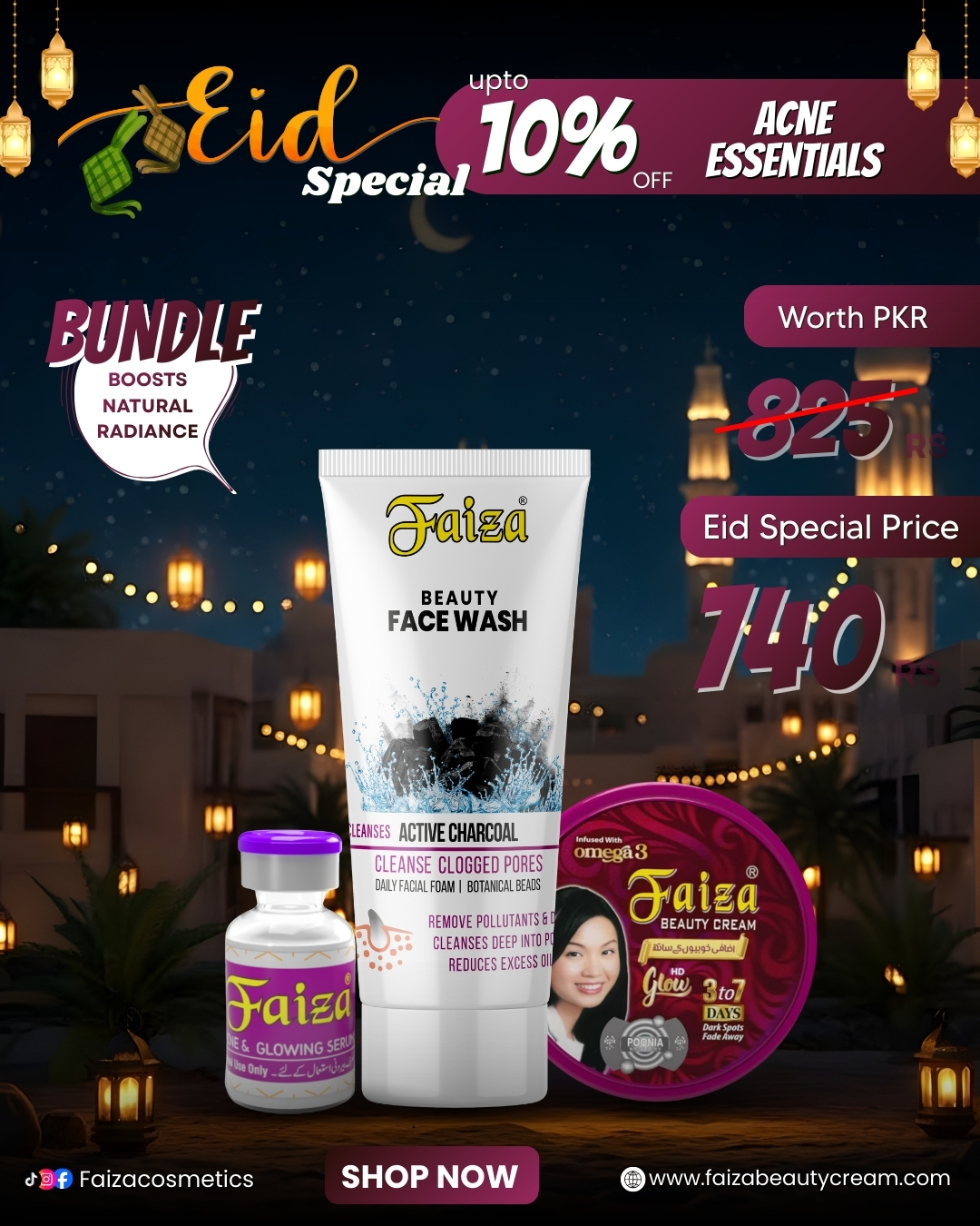 Faiza Cosmetics Facebook ad