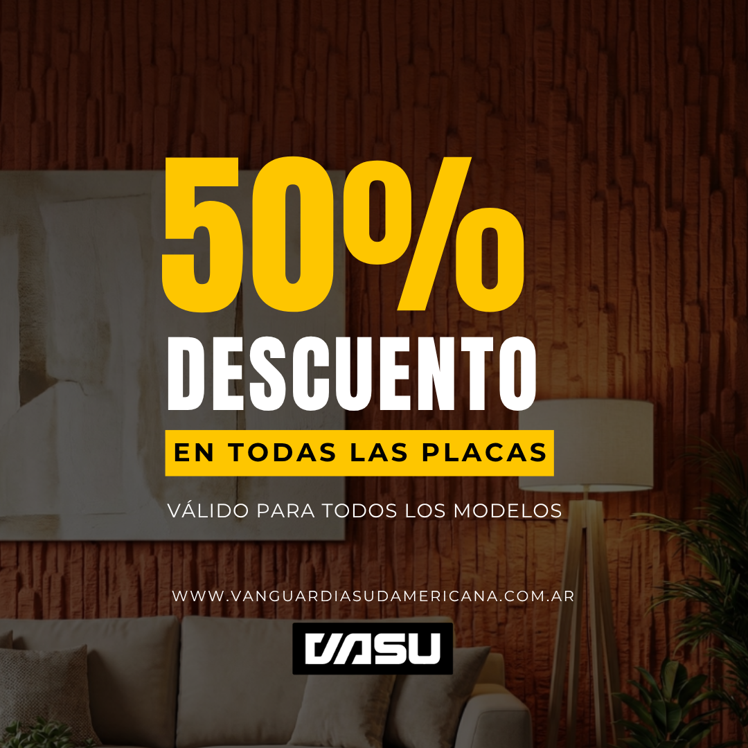 VASU.select Facebook ad: Transformá tu espacio con 50% menos