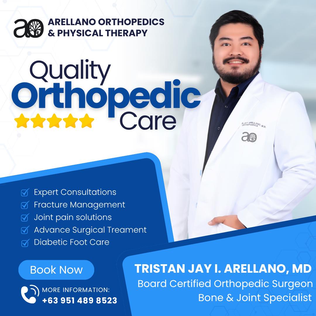 Arellano Orthopedics and Physical Therapy Facebook ad: Dr. Tristan Jay Arellano