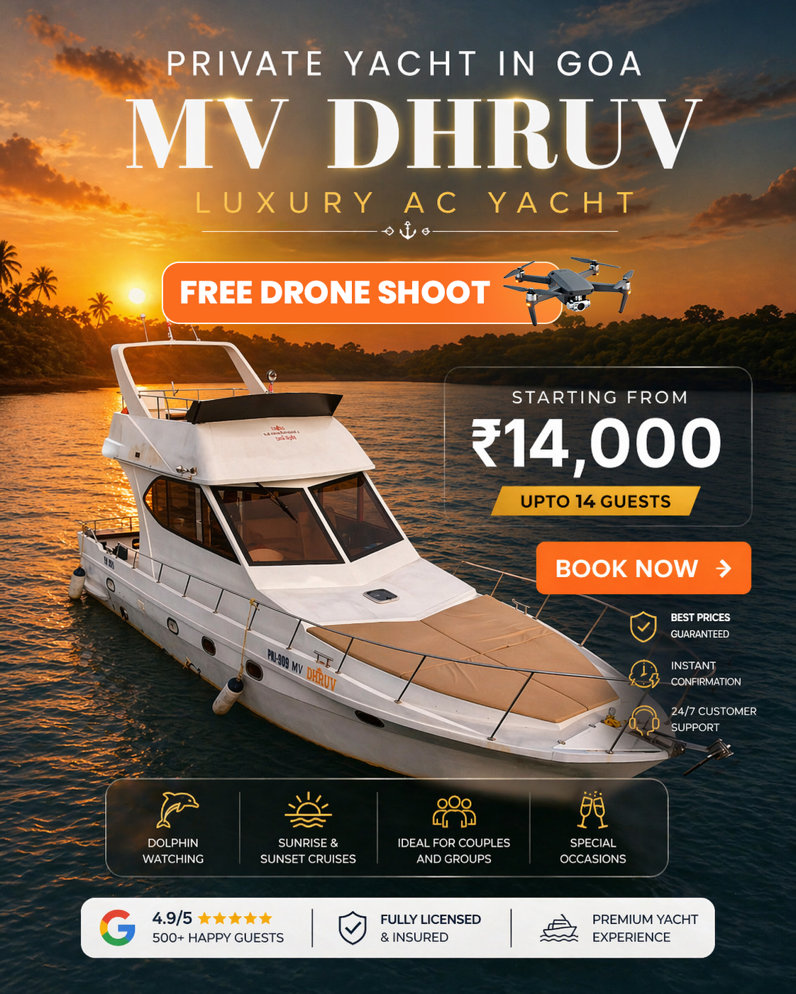 Navigate Yachts & Events Facebook ad: Chat with us