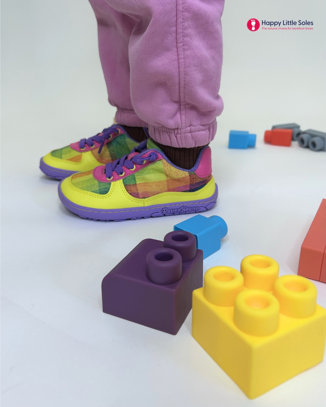 Happy Little Soles Facebook ad: PaperKranes Colourful Barefoot Shoes are brightening up our…