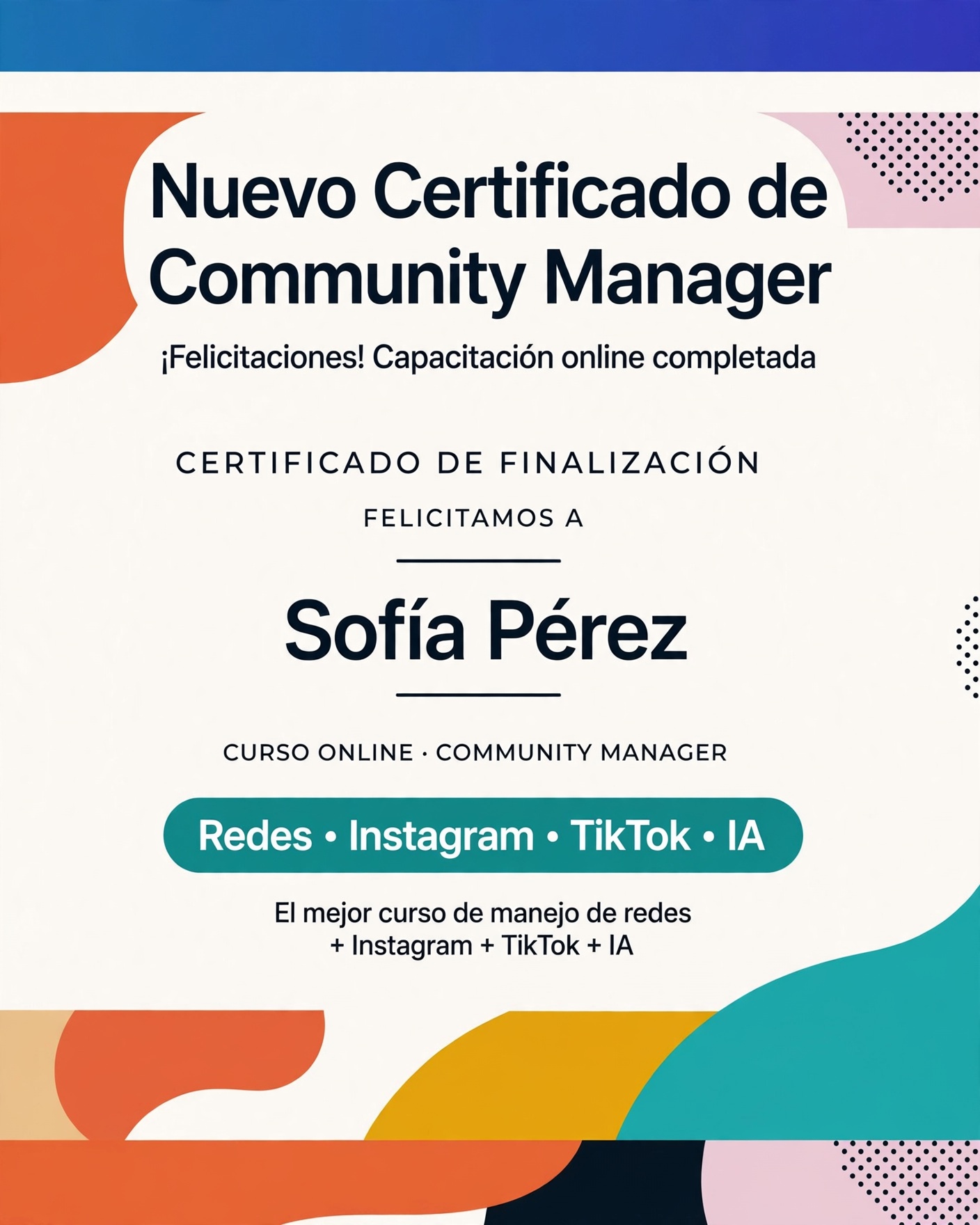 Mujeres que Emprenden Facebook ad: Curso de Community Manager para Emprendedoras