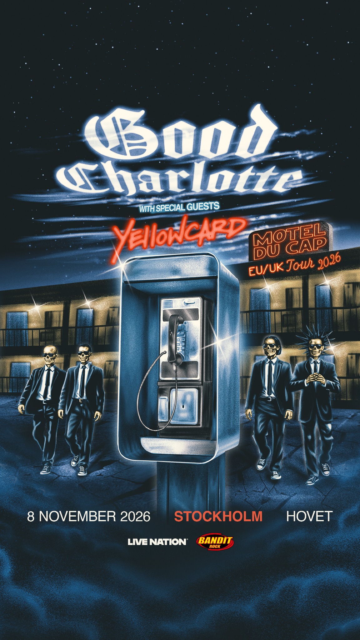 Good Charlotte Facebook ad: Good Charlotte (+ Yellowcard) | 8 november | Hovet…