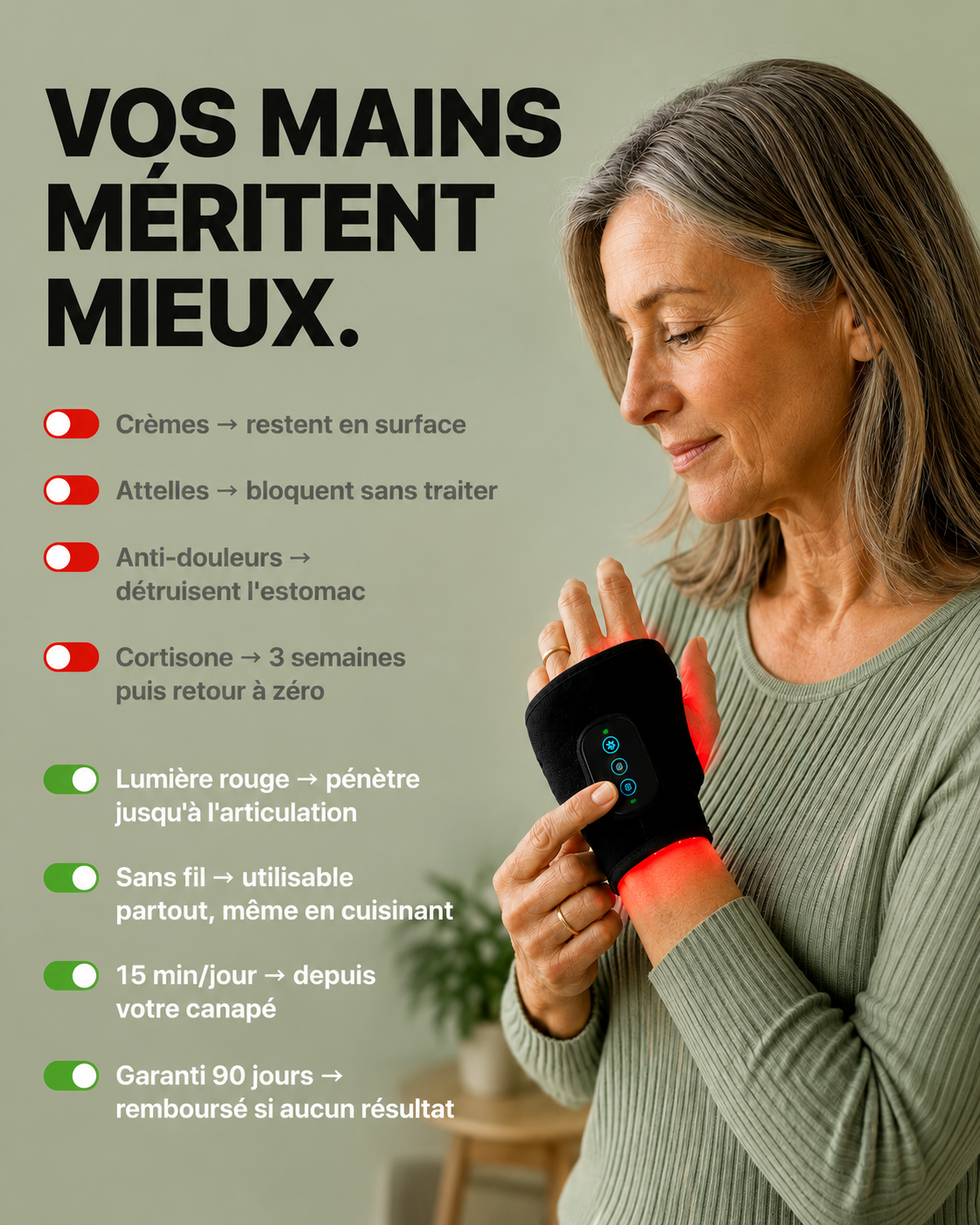 Soporia Facebook ad: Vos mains méritent mieux