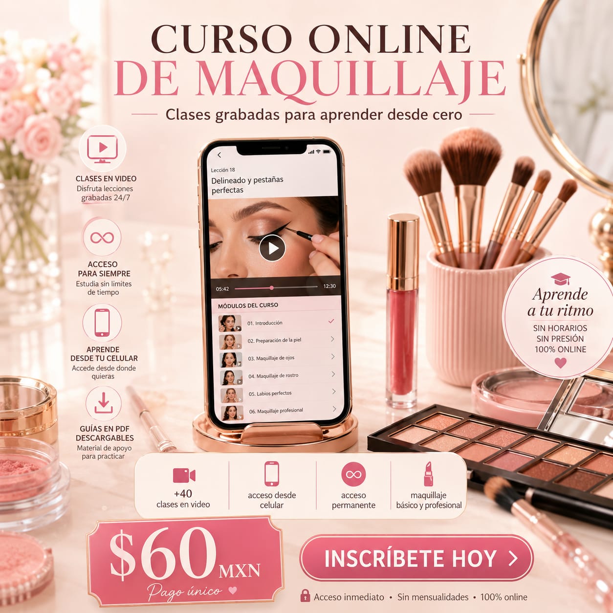 Rogeight Academy Facebook ad: ¡Comienza ahora!