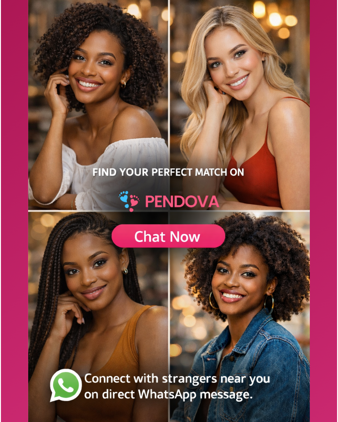 Pendova Facebook ad: Real connections start with one match.