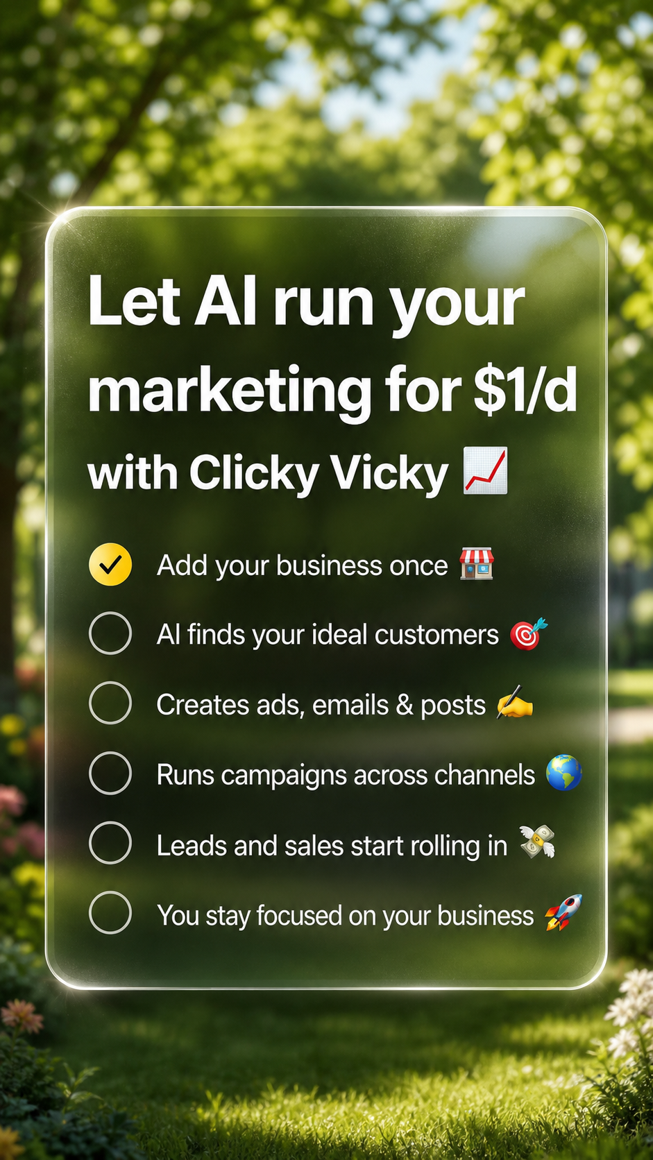 Clicky Vicky - AI Ads Maker Facebook ad: Get a fully edited ad in 1 click