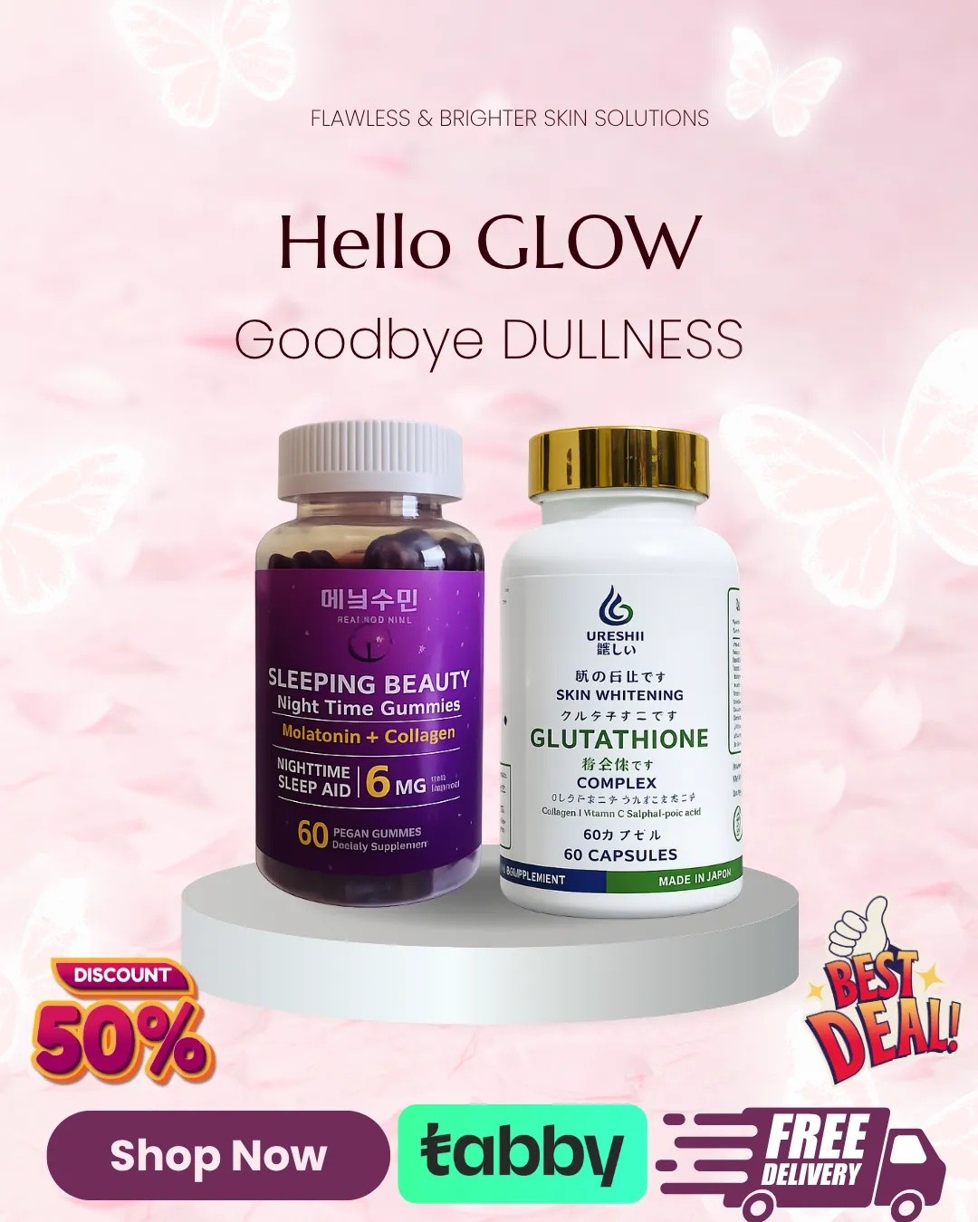 Flawless & Brighter Skin Solution Facebook ad