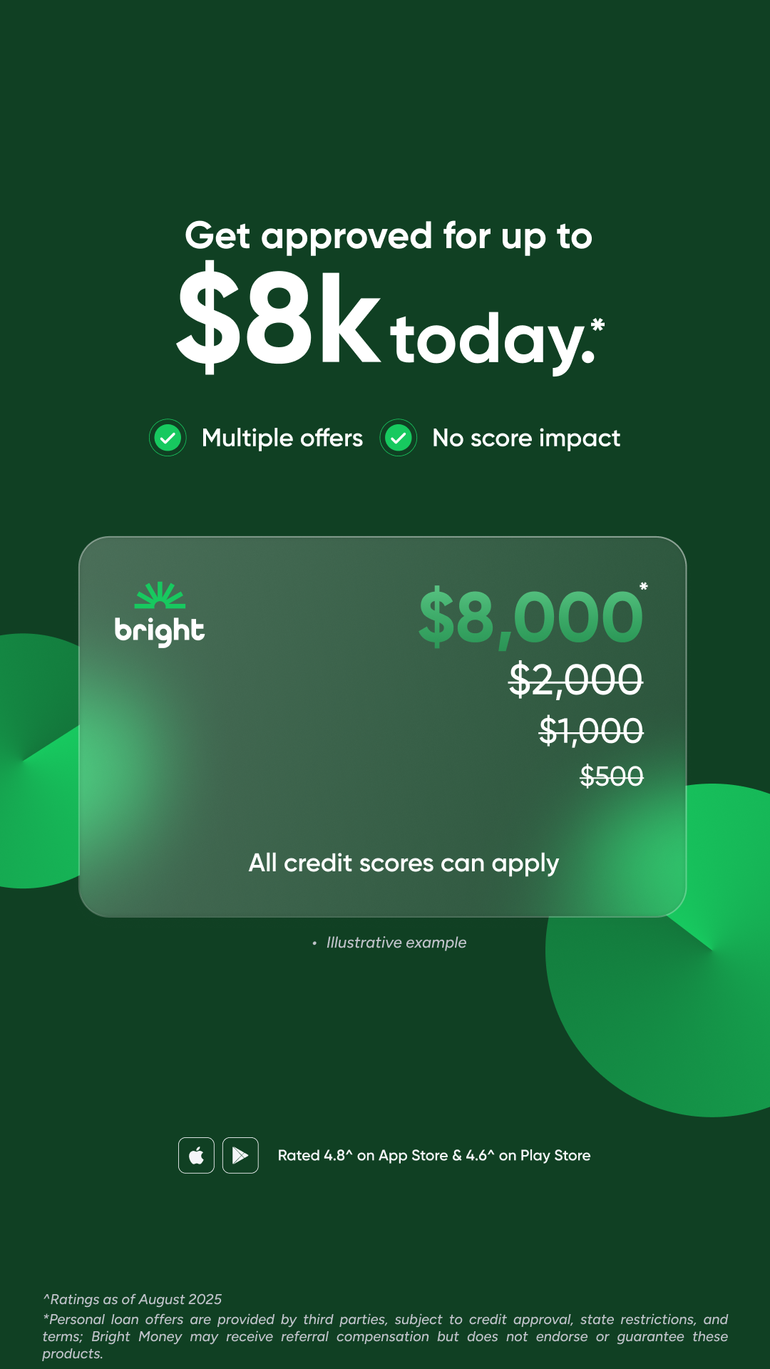 Bright Money Facebook ad
