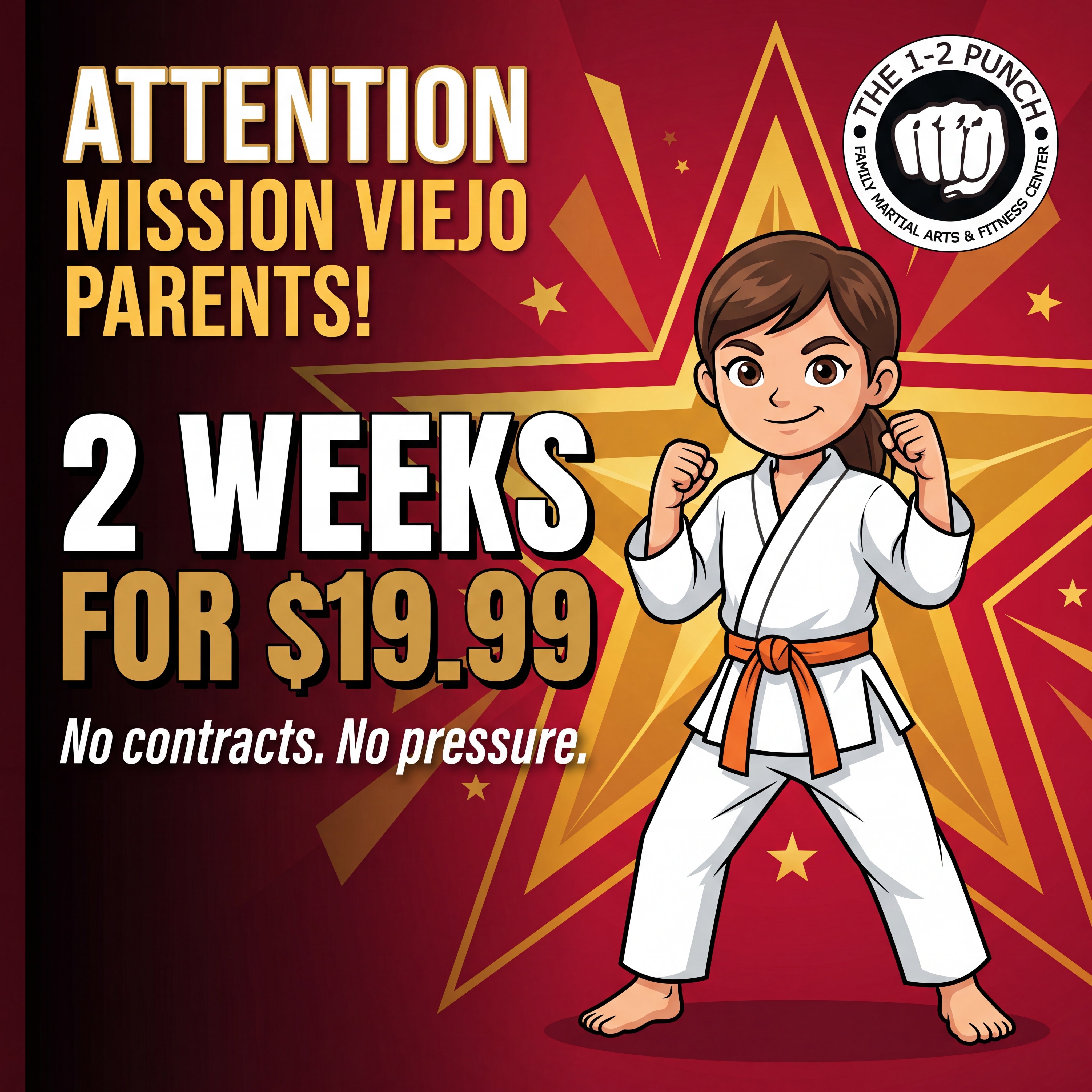 The 1-2 Punch Family Martial Arts & Fitness Center Facebook ad