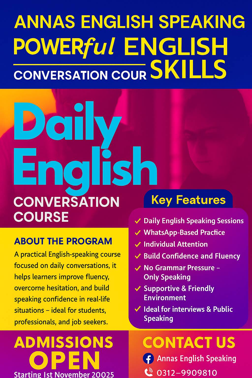 Annas English Speaking Facebook ad from May 23, 2026