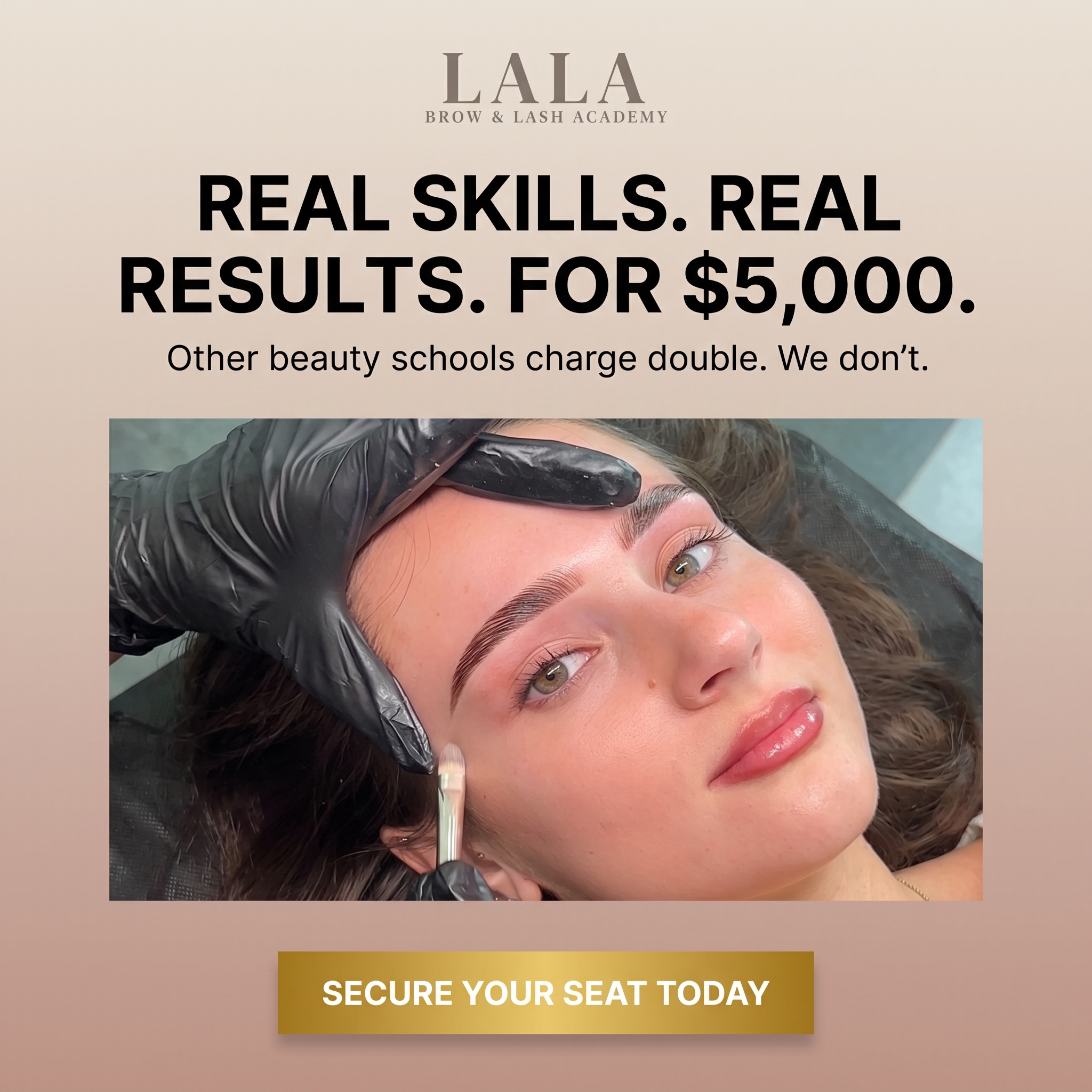 LALA BROWS Facebook ad: Lash Licensing School Opens June 2026
