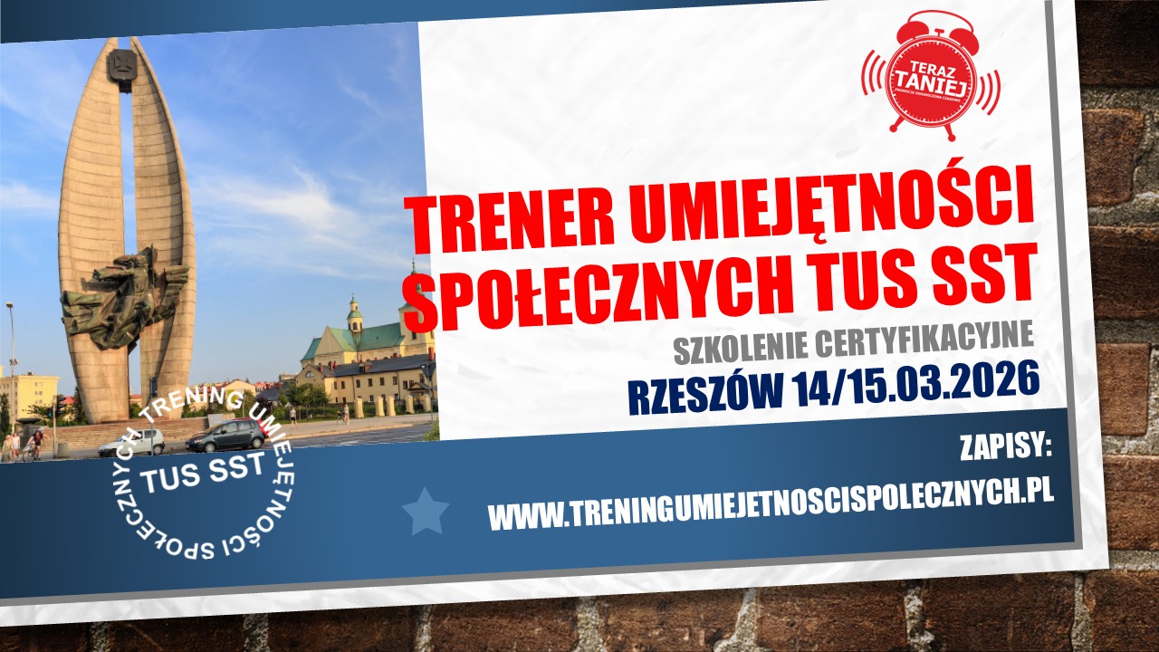 Trener umiejętności społecznych TUS SST - szkolenie certyfikacyjne Facebook ad: Szkolenie certyfikacyjne Trener umiejętności społecznych…