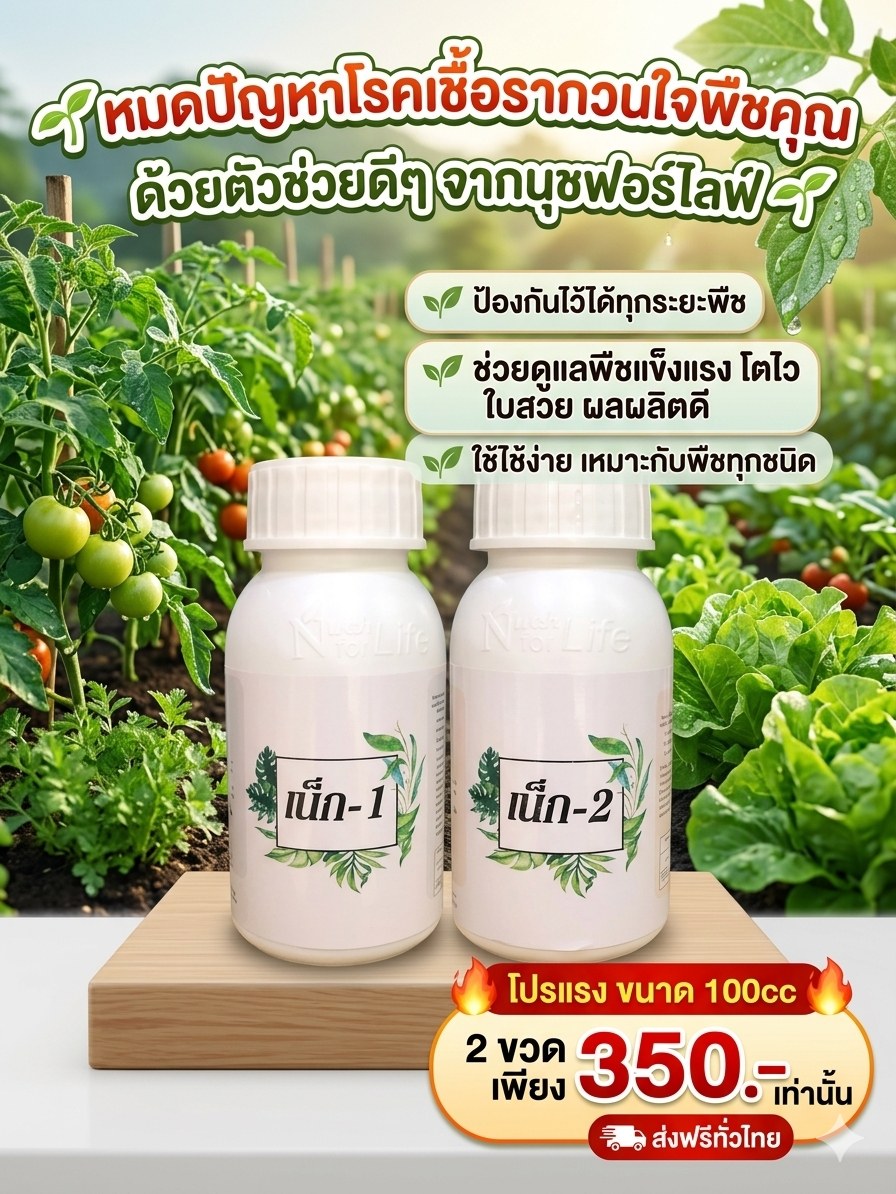นุชฟอร์ไลฟ์ สำนักงานใหญ่ Facebook ad: หมดปัญหาโรคเชื้อรากวนใจพืชคุณ