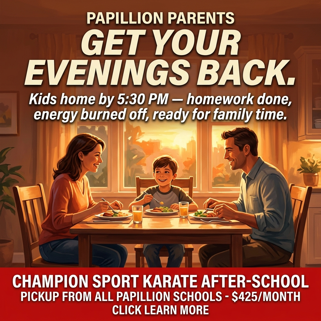 Champion Sport Karate Papillion Facebook ad: The After School Program Kids Love & Parents Trust!