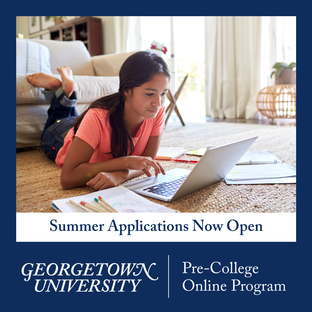 Georgetown University Pre-College Online Program Facebook ad