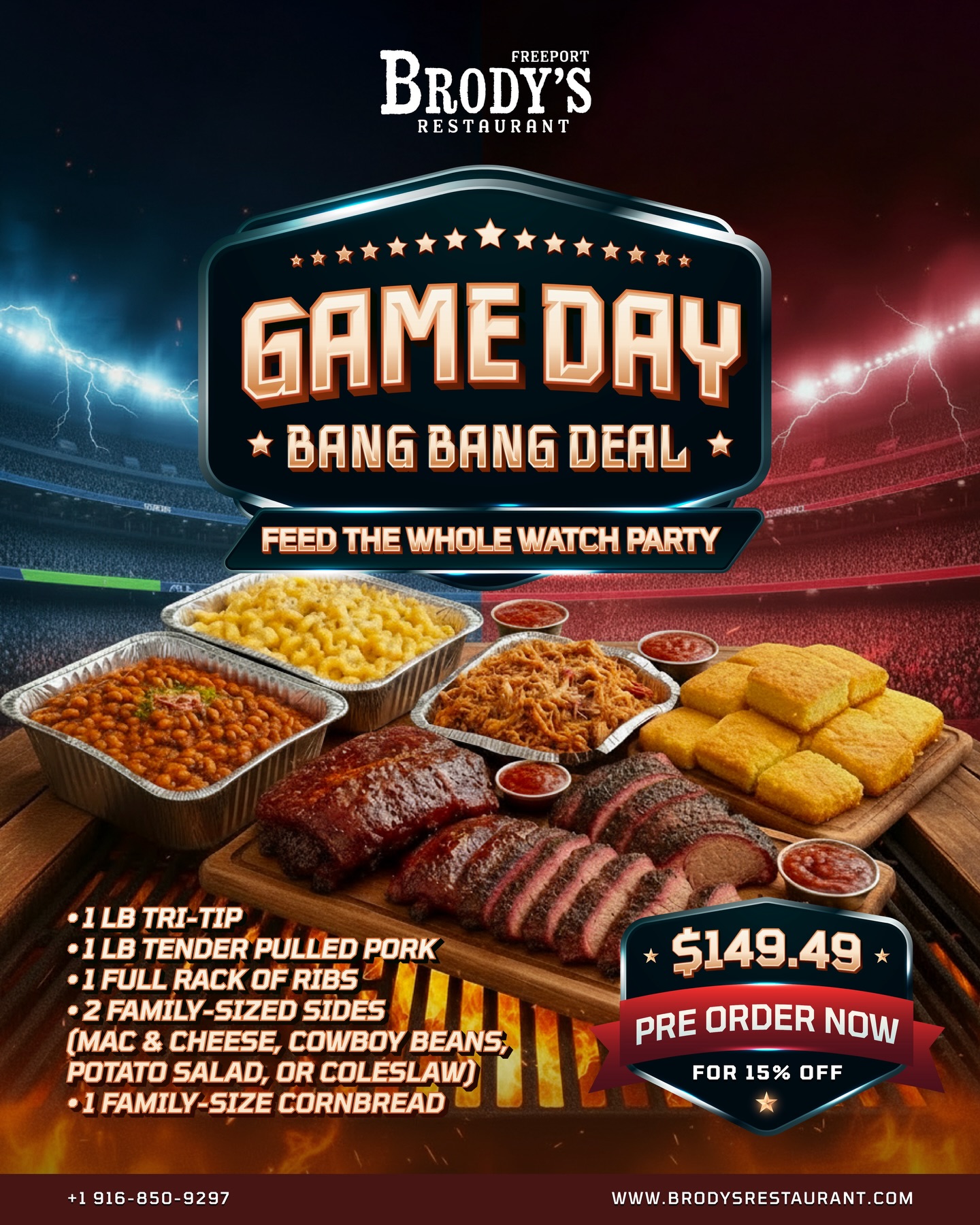 Brody's Restaurant Facebook ad: FEED THE BEAST.