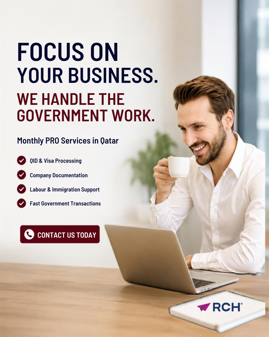 RCH - PRO Services & Company Formation Facebook ad: Let Us Handle the Government Work