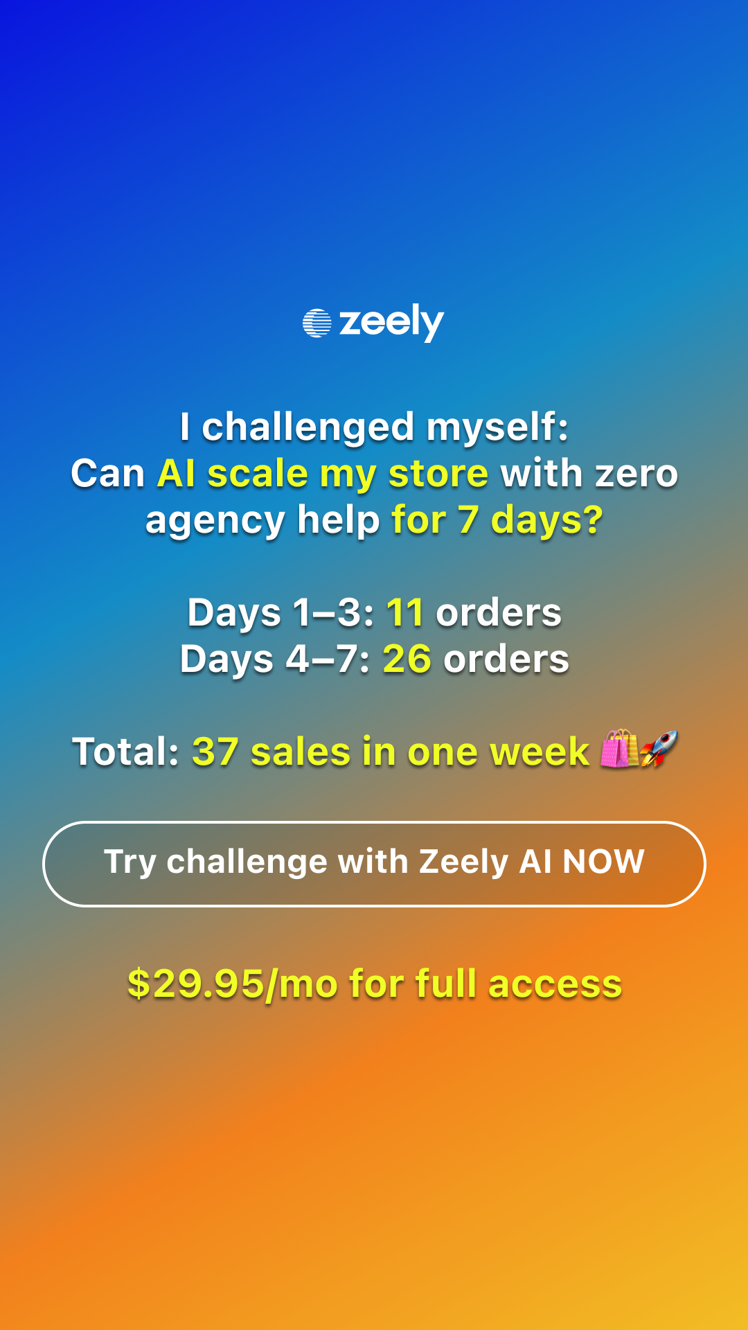 Zeely Facebook ad
