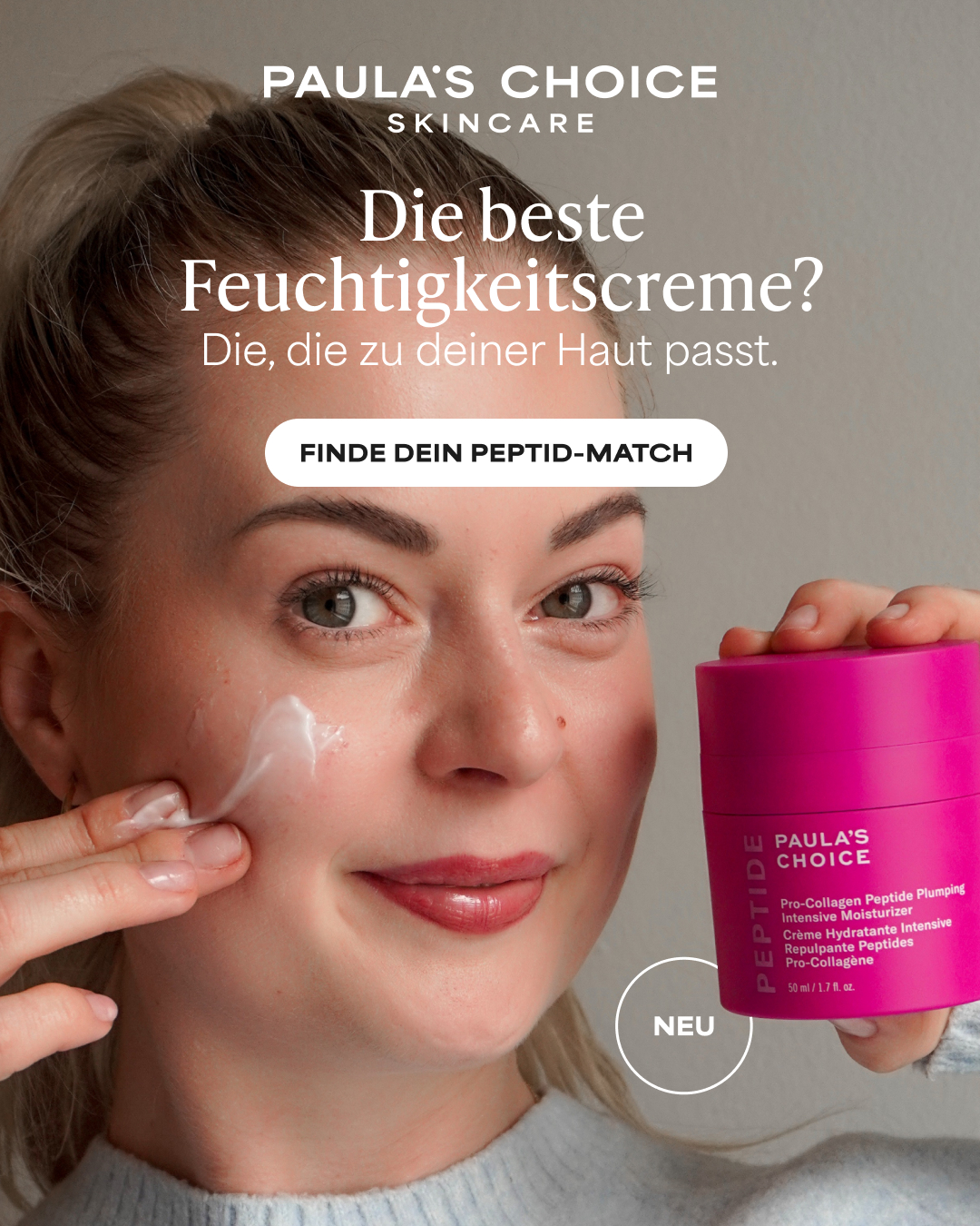 Paula's Choice Facebook ad: PEPTID-KOLLEKTION ENTDECKEN