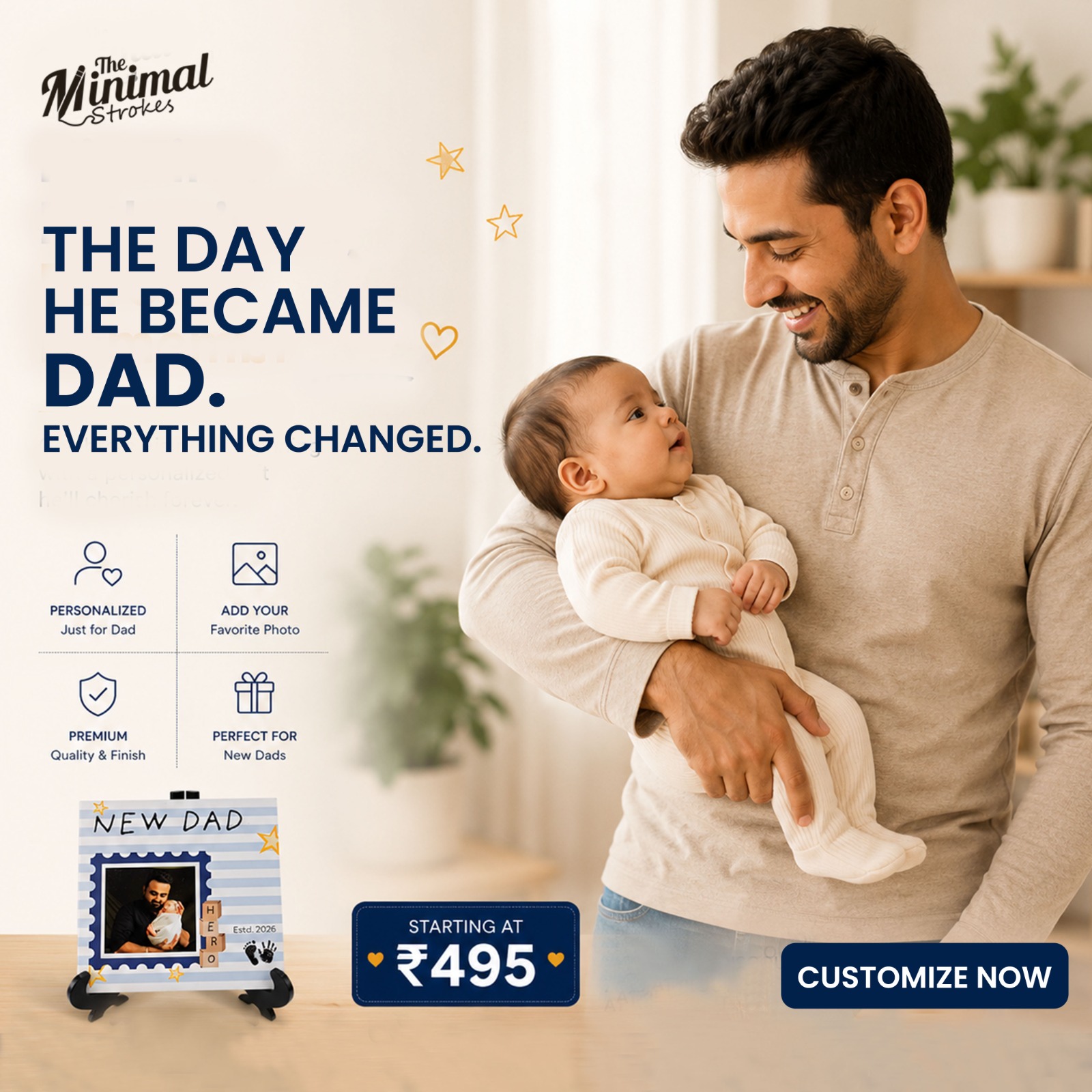 The Minimal Strokes Facebook ad: Flat 45% Off!