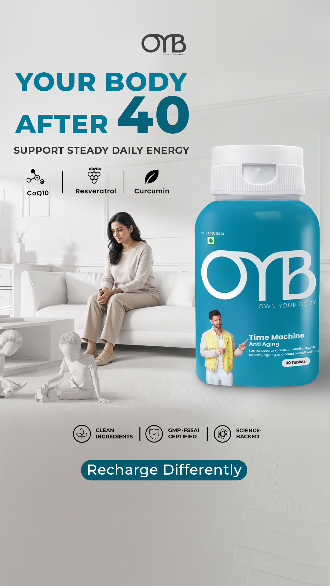 Own Your Body Facebook ad: Upgrade Your Daily Energy