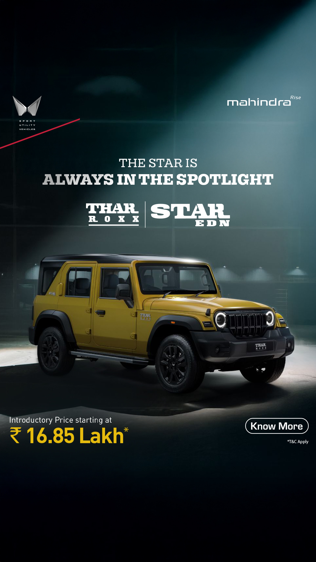Mahindra Thar Facebook ad