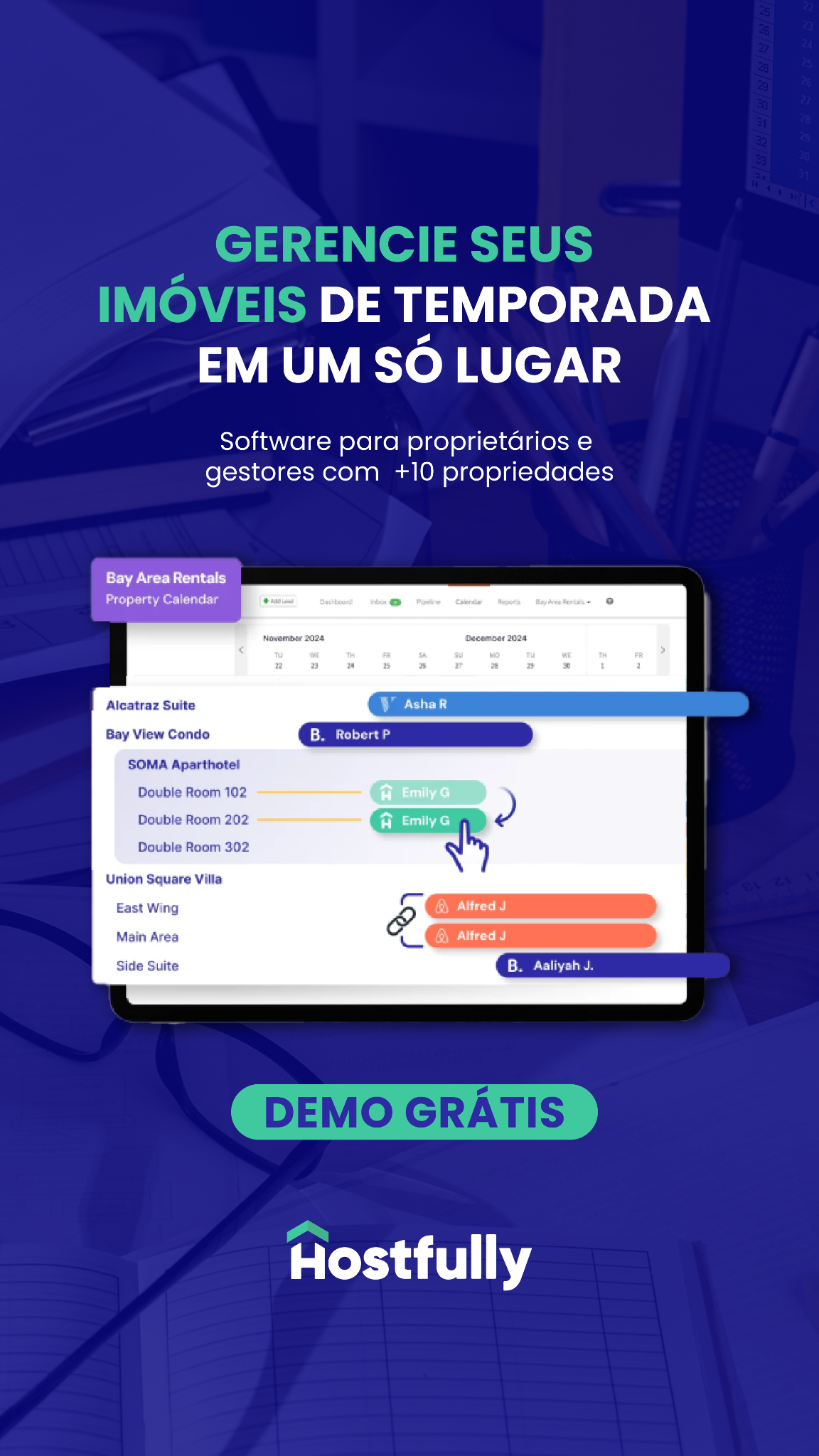 Hostfully Brasil Facebook ad