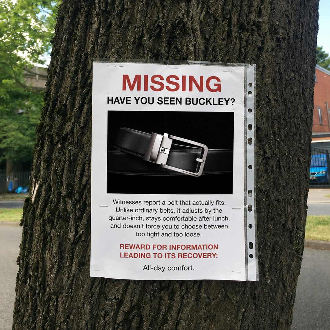 Buckley Belts Facebook ad