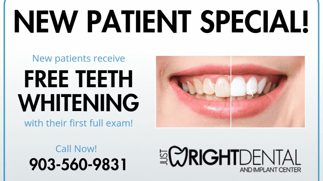 Just Wright Dental and Implant Center Facebook ad from May 6, 2026