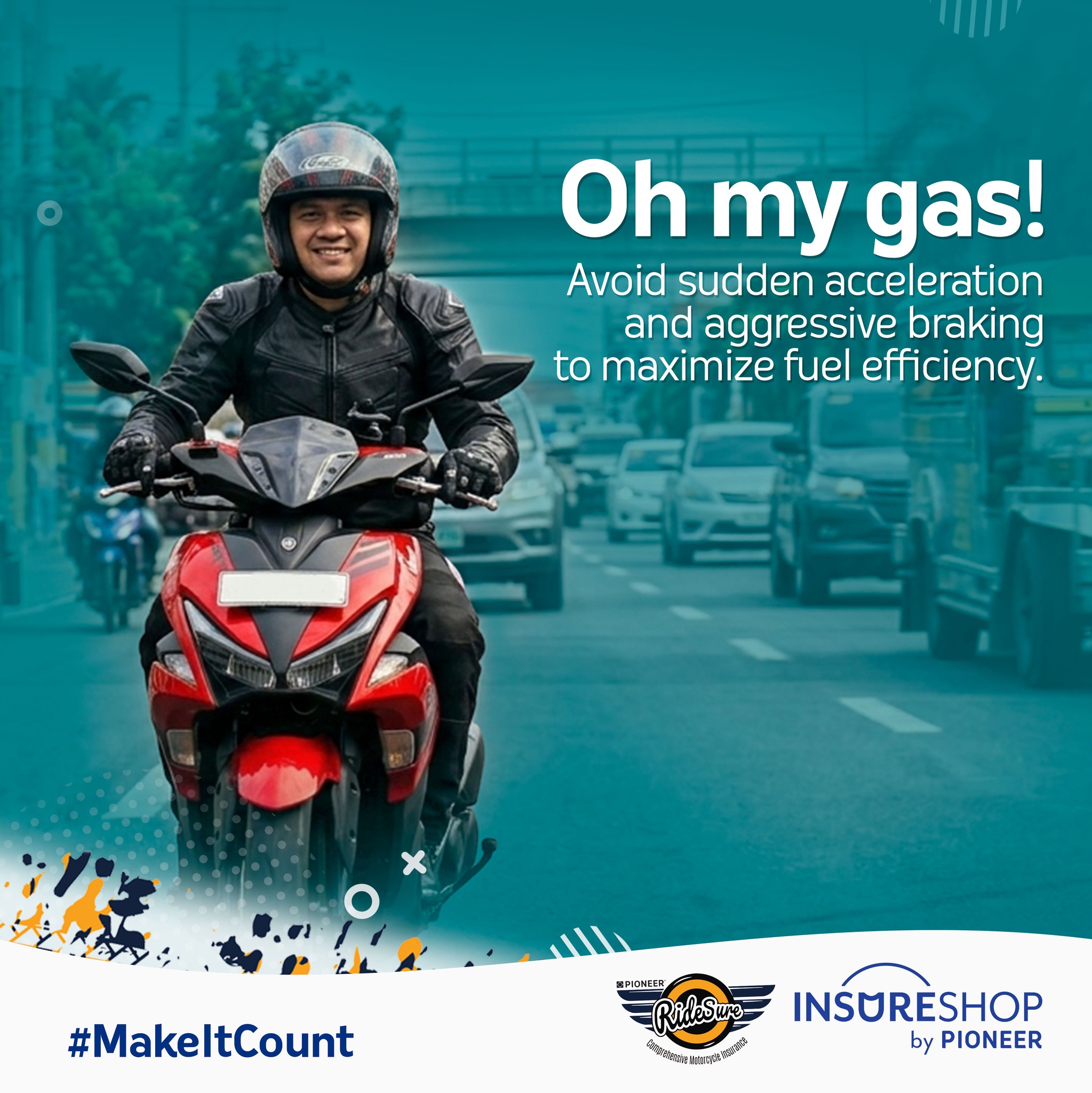 Pioneer InsureShop Facebook ad: With fuel prices on the rise, every drop…