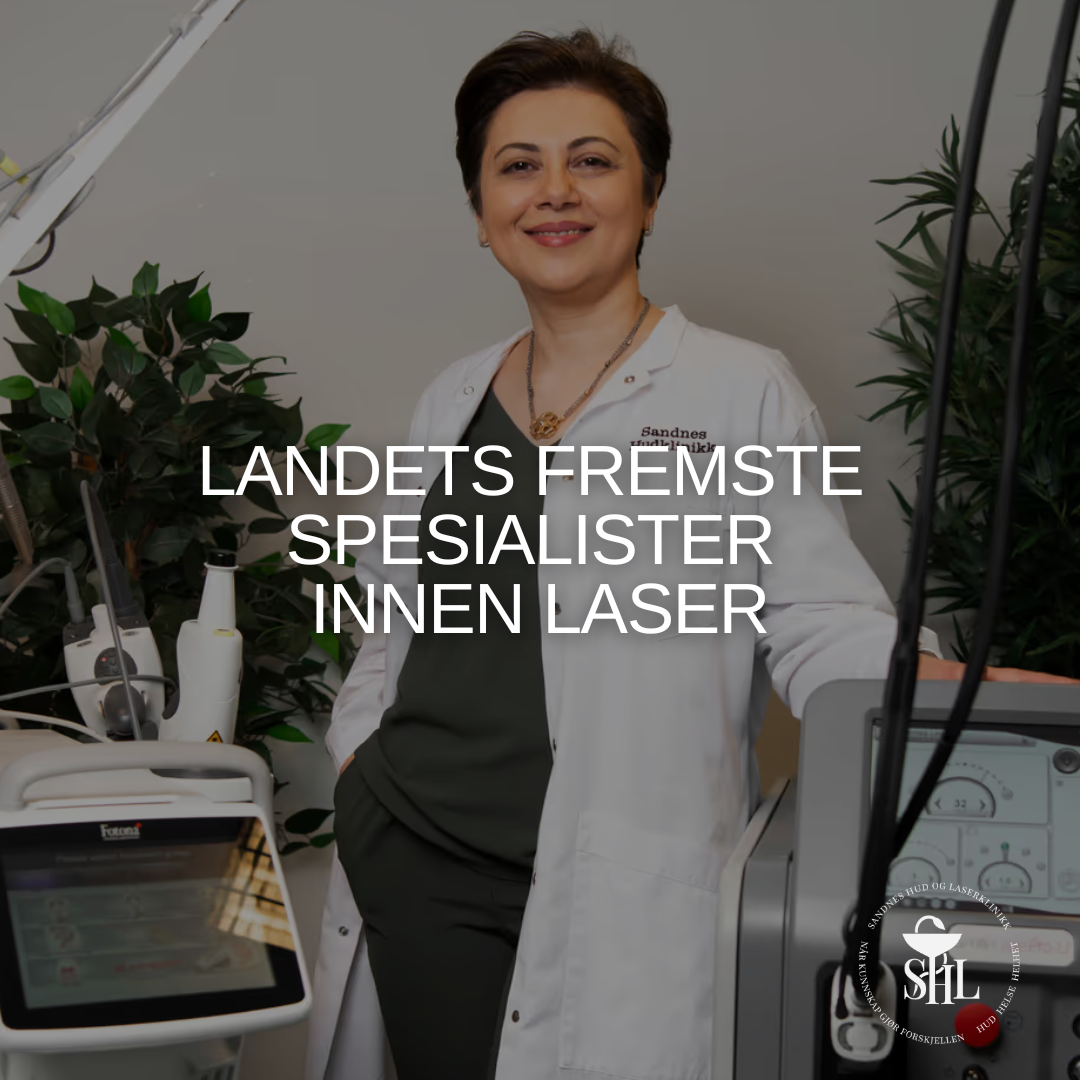 Sandnes Hudklinikk Facebook ad: Hos oss møter du avansert medisinsk teknologi kombinert…
