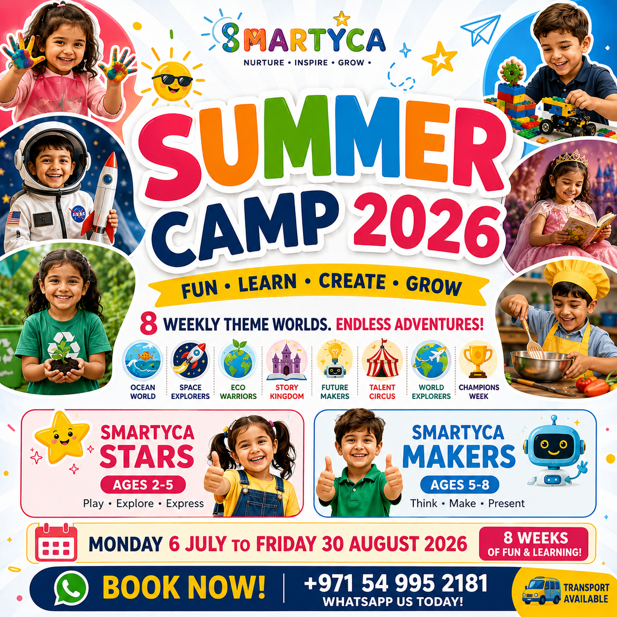 Smartyca - A Journey to Excellence Facebook ad: Smartyca Summer Camp 2026 - Ages 2 to 8