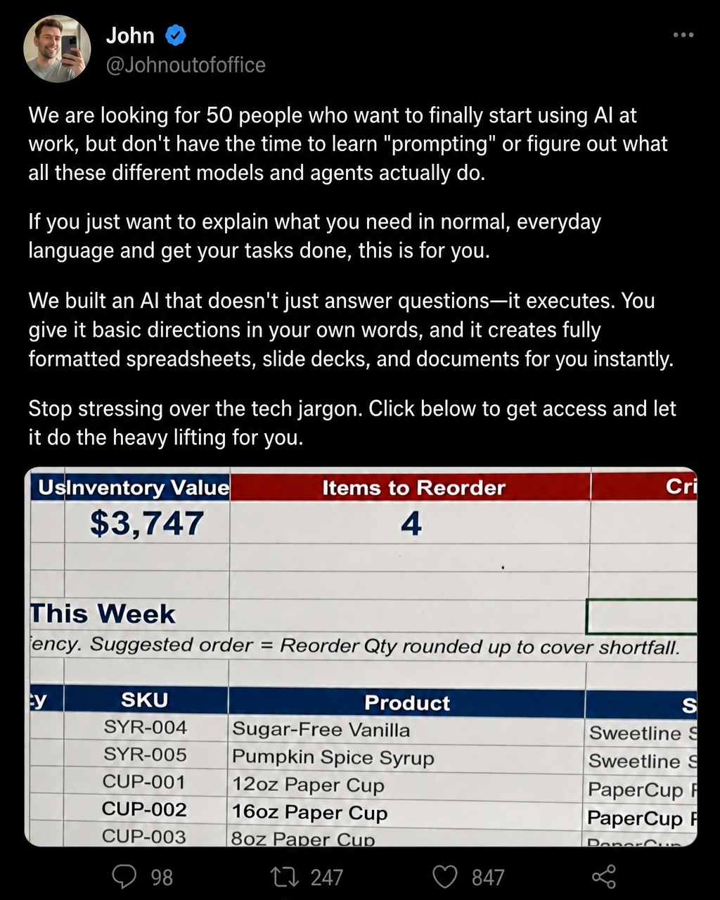 Speechify Work Facebook ad