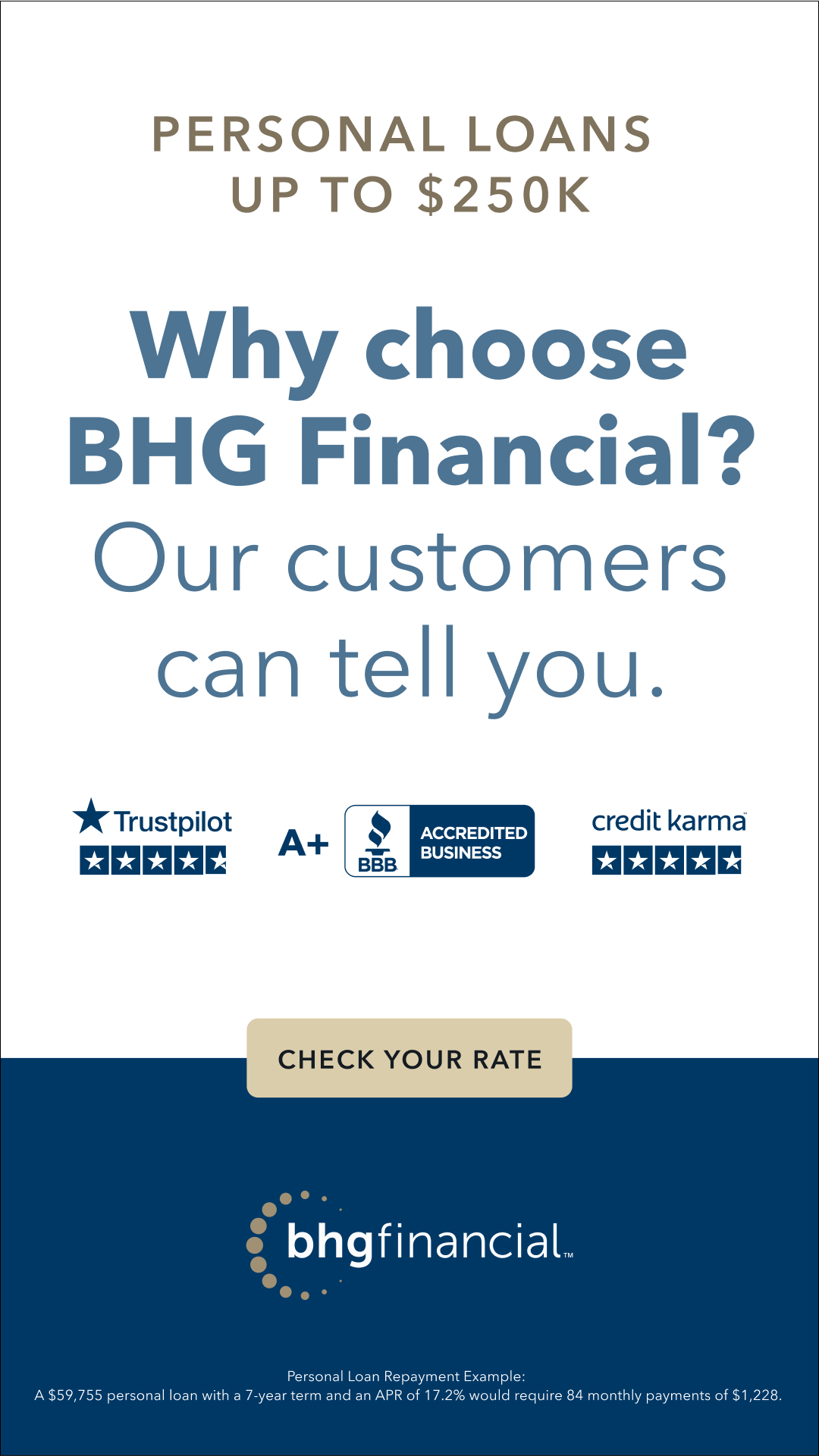 BHG Financial Facebook ad from Oct 30, 2025