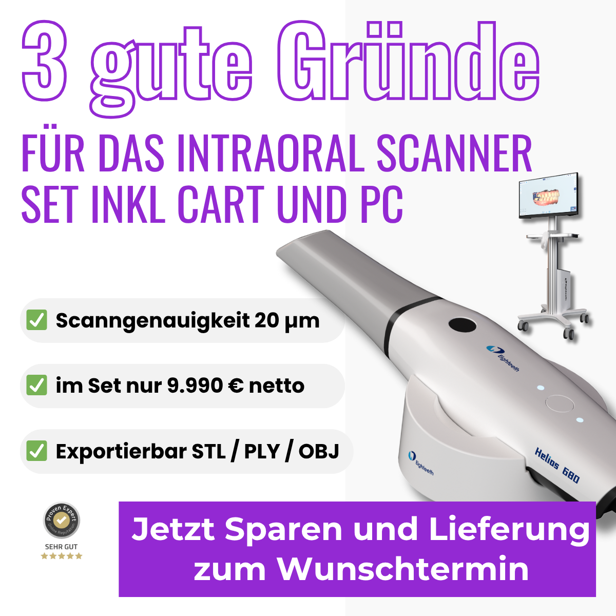 PIXEL.dental Facebook ad: Digital durchstarten, mit Scanner, Cart & PC!