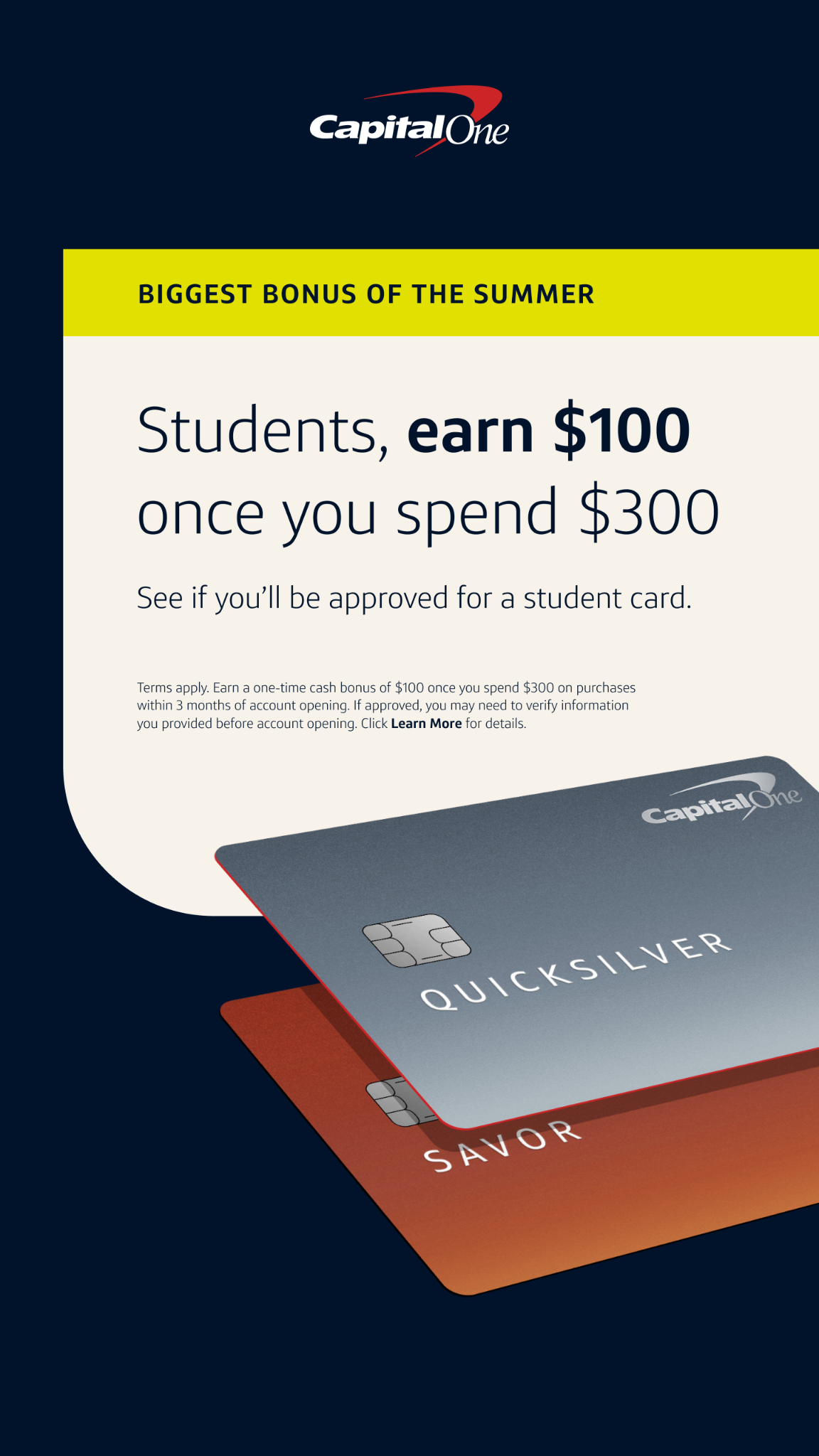 Capital One Facebook ad