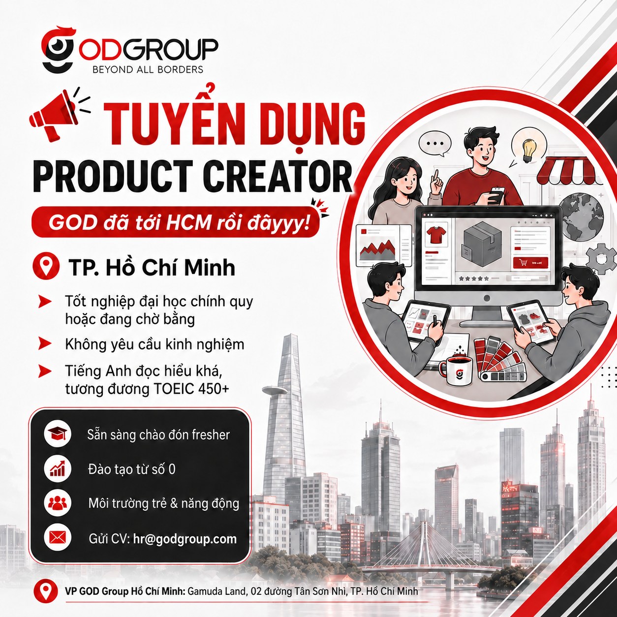 GOD Group Facebook ad: GOD GROUP ĐÃ TỚI HỒ CHÍ MINH RỒI…