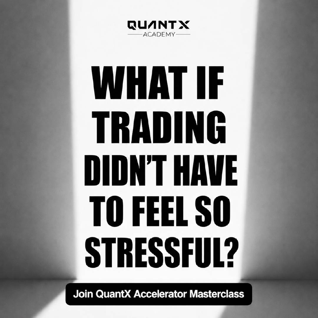QuantX Academy Facebook ad: Trade With Rules. Not Emotions.