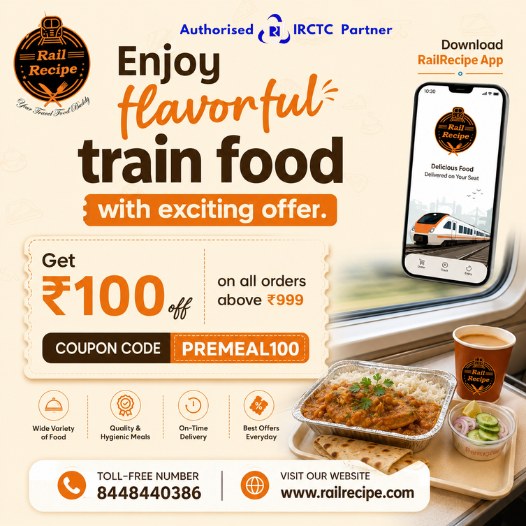 RailRecipe Facebook ad: Order Food on Train Online | Authorised IRCTC E-catering…