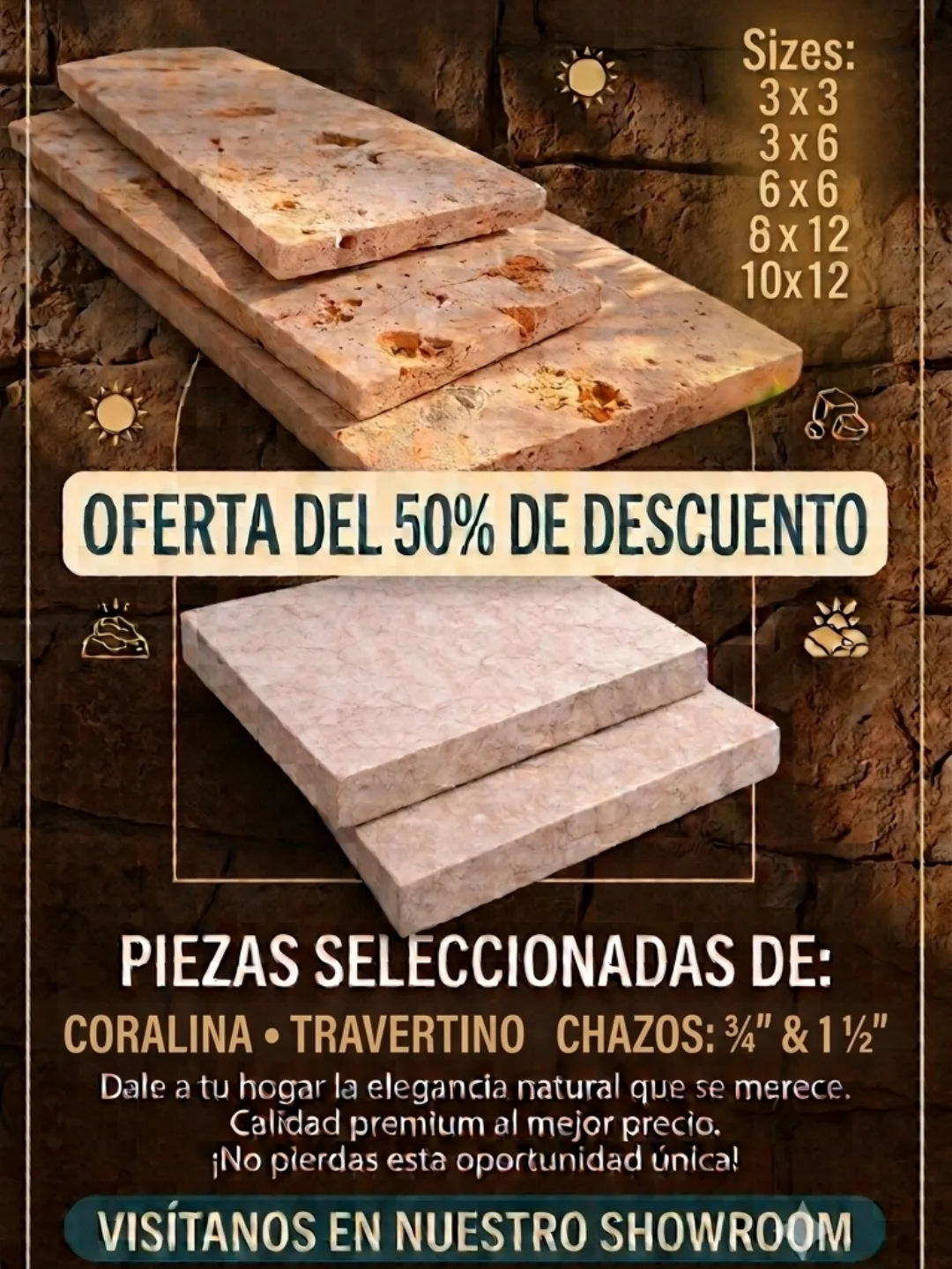 Caribbean Decor Stone Facebook ad: ¡Dale a tu hogar la elegancia natural que…