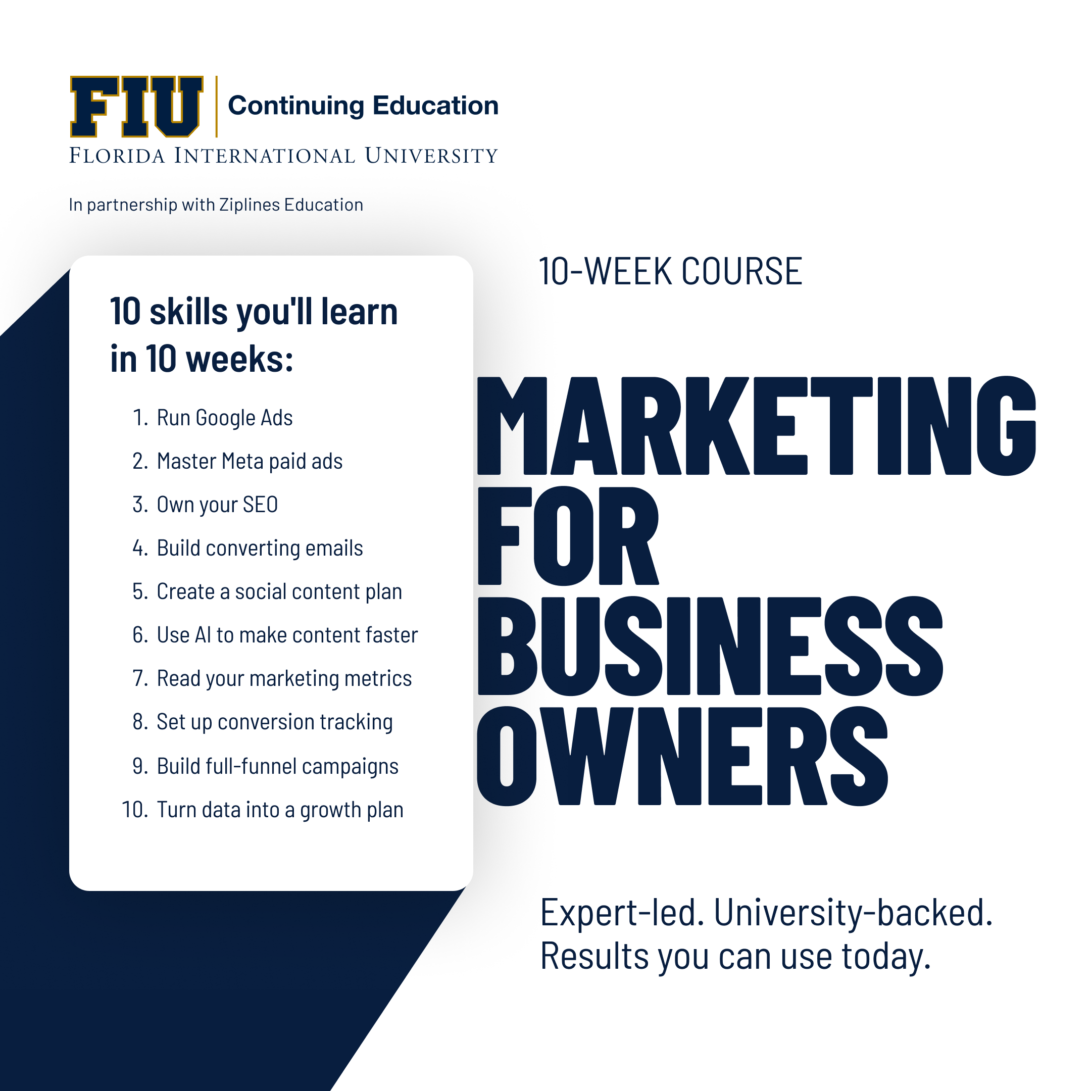 FIU Learner Marketplace Facebook ad